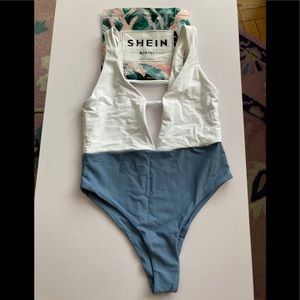 SHEIN plunge neck one piece NWT